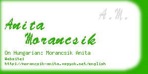 anita morancsik business card